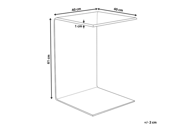 Solney Sidebord Transparent - Transparent - Møbler - Bord - Avlastningsbord