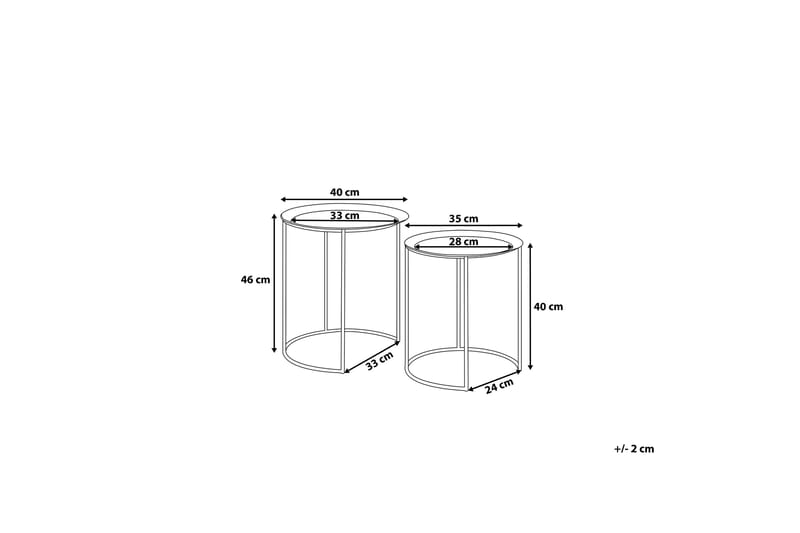 Twins Avlastningsbord 2 St 40 | 40 cm - Svart - Møbler - Bord - Avlastningsbord