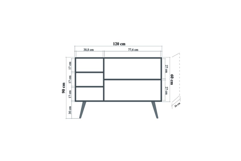 Vellavie Skjenk Panel - Eik - Møbler - Bord - Avlastningsbord