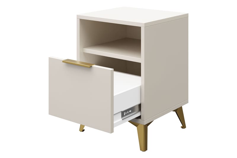 Vemdalen Nattbord 44 cm - Sand beige - Møbler - Bord - Avlastningsbord - Sengebord & nattbord