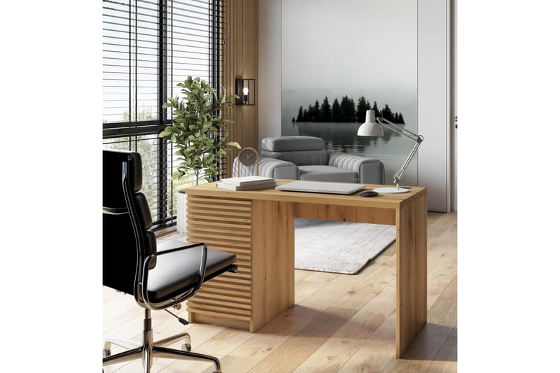 Bisett Skrivebord 120x60 cm - Brun - Møbler - Bord - Kontorbord - Skrivebord