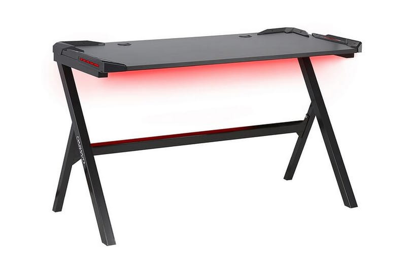 Danvers Spillebord 120 cm med LED-belysning - Svart - Møbler - Bord - Kontorbord - Gamingbord