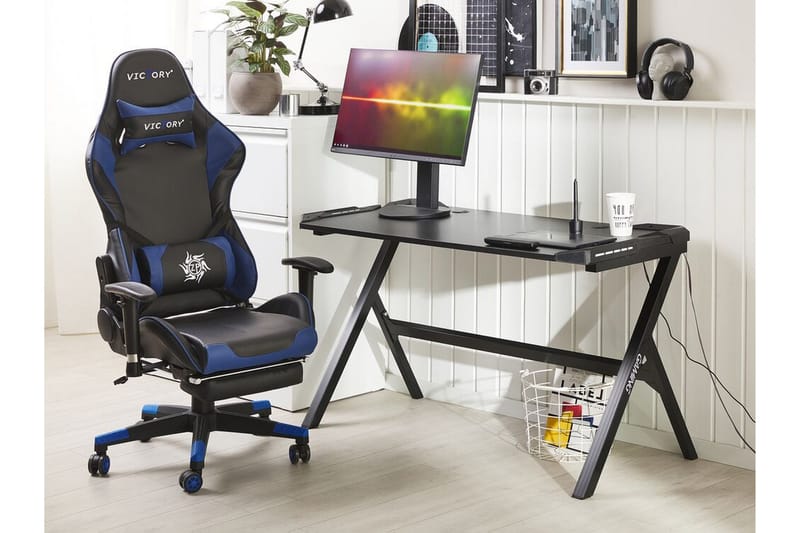 Danvers Spillebord 120 cm med LED-belysning - Svart - Møbler - Bord - Kontorbord - Gamingbord