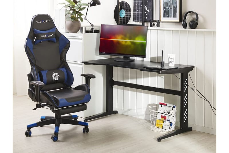 Dexteren Spillebord 120 cm med LED-belysning - Svart - Møbler - Bord - Kontorbord - Gamingbord