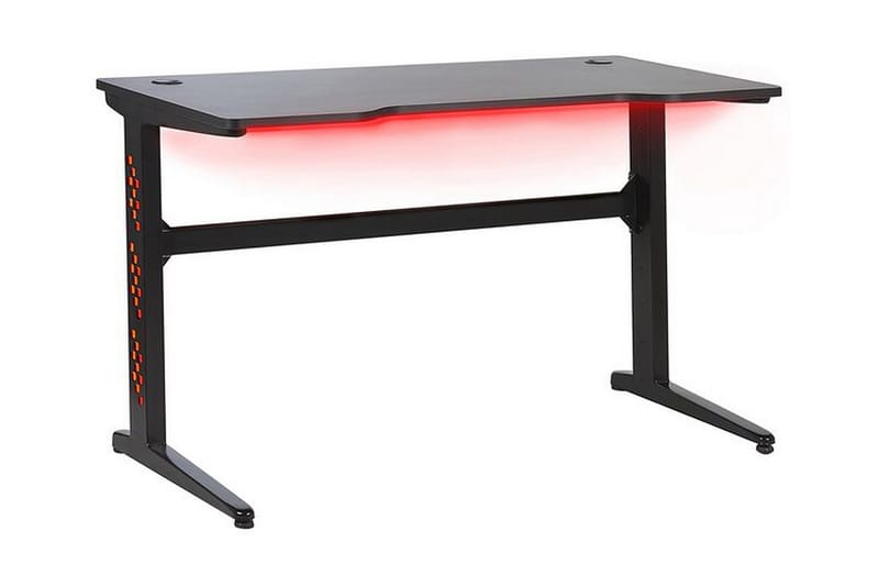 Dexteren Spillebord 120 cm med LED-belysning - Svart - Møbler - Bord - Kontorbord - Gamingbord