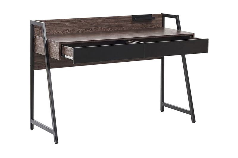 Adalrich Skrivebord 120 cm med Oppbevaring - Mørke Natur - Møbler - Bord - Kontorbord - Skrivebord