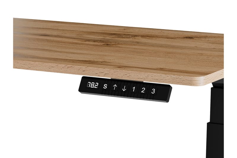 Adrianah Skrivebord 67x121 cm - Hvit/Svart - Møbler - Bord - Kontorbord - Skrivebord - Hev og senkbart skrivebord