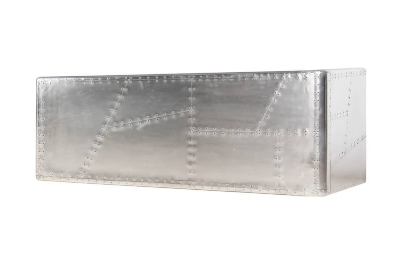 Aviator skrivebord sølv 112x50x76 cm metall - Møbler - Bord - Kontorbord - Skrivebord