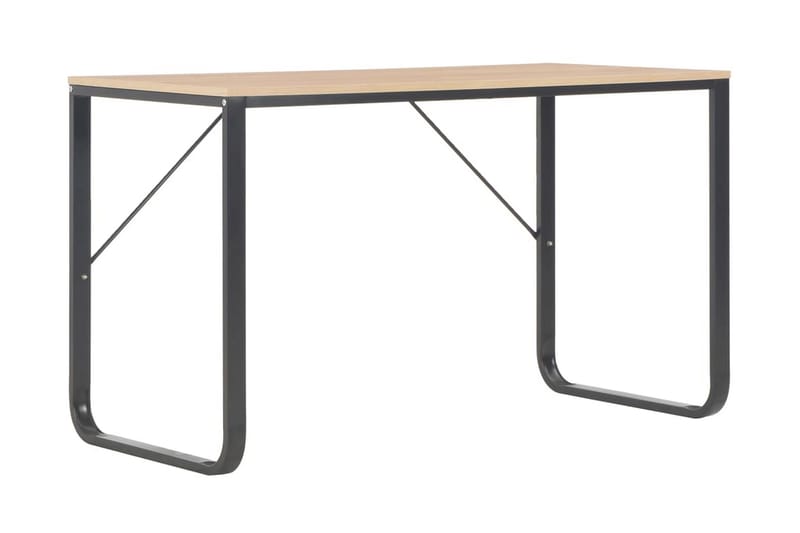 Databord svart og eik 120x60x73 cm - Møbler - Bord - Kontorbord - Skrivebord