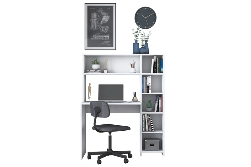 Freal Skrivebord 113 cm - Hvit - Hev og senkbart skrivebord - Skrivebord - Databord