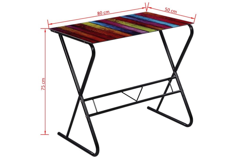 Glass skrivebord med regnbue design - Møbler - Bord - Kontorbord - Skrivebord