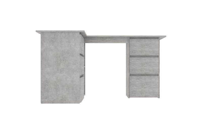 Hjørneskrivebord betonggrå 145x100x76 cm sponplate - Grå - Møbler - Bord - Kontorbord - Skrivebord