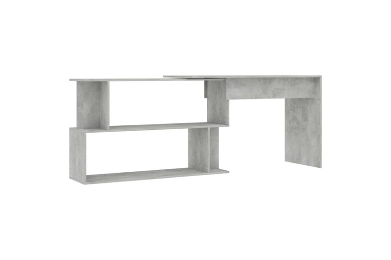 Hjørneskrivebord betonggrå 200x50x76 cm sponplate - Grå - Møbler - Bord - Kontorbord - Skrivebord