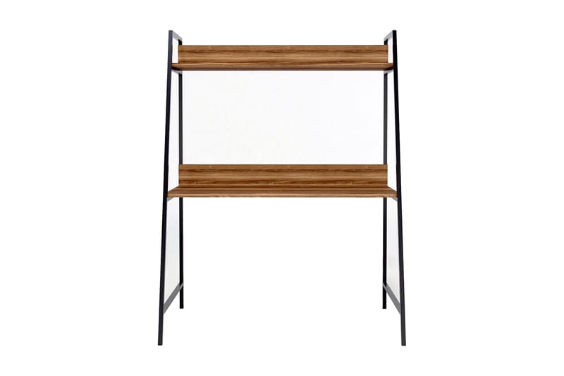 Homitis Skrivebord 115x150x115 cm med oppbevaring - Brun - Hev og senkbart skrivebord - Skrivebord - Databord
