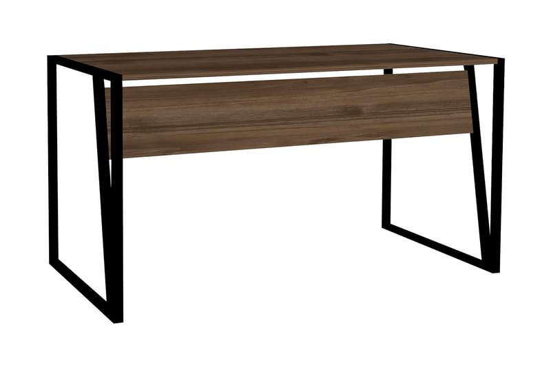 Husada Skrivebord 140 cm - Valnøttsbrun/Svart - Møbler - Bord - Kontorbord - Skrivebord