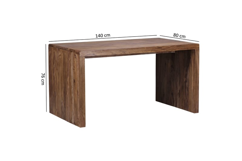 Kanaria Skrivebord 140 cm - Brun - Møbler - Bord - Kontorbord - Skrivebord