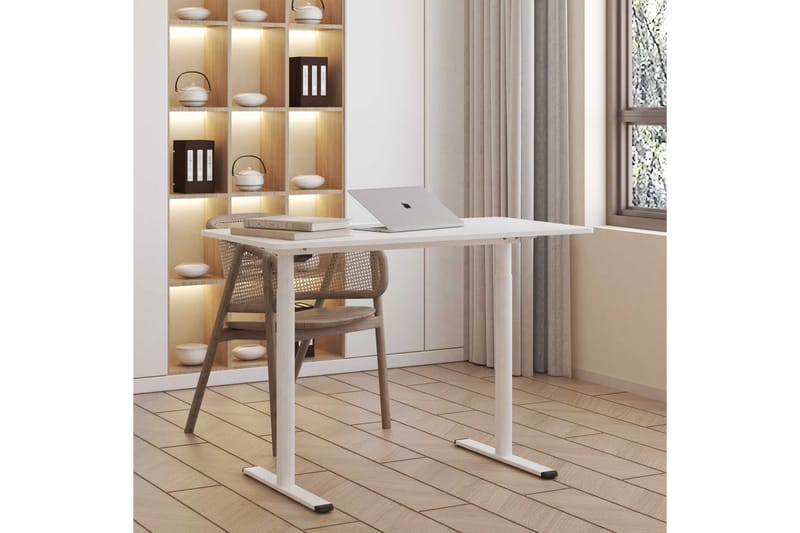 Lykke Nordic Hev og Senk Skrivebord 120x60 cm - Hvit - Møbler - Bord - Kontorbord - Skrivebord - Hev og senkbart skrivebord