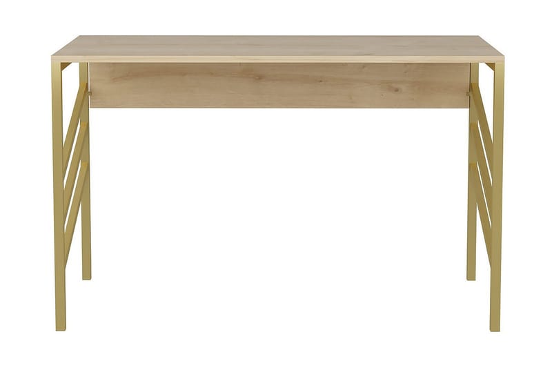 Malem Skrivebord 60x74,8x120 cm - Gull/Brun - Hev og senkbart skrivebord - Skrivebord - Databord
