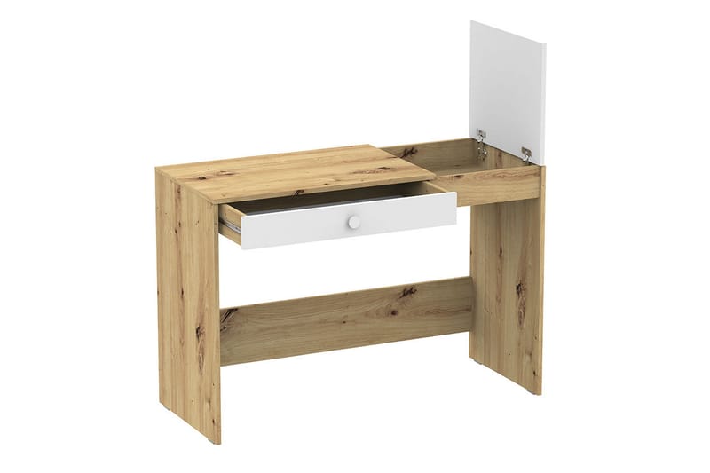 Nero Skrivebord 120 cm - Natur/Hvit/Grå - Møbler - Bord - Kontorbord - Skrivebord