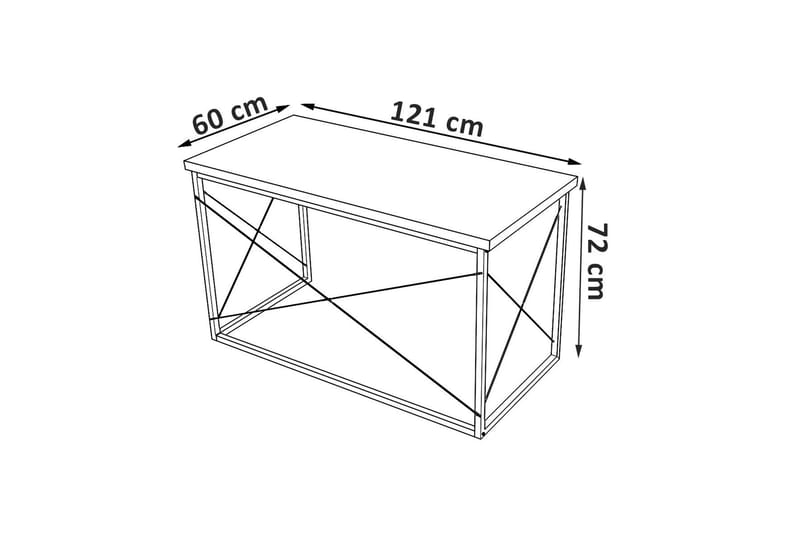 Piaam Skrivebord 121x72x121 cm - Blå - Møbler - Bord - Kontorbord - Skrivebord