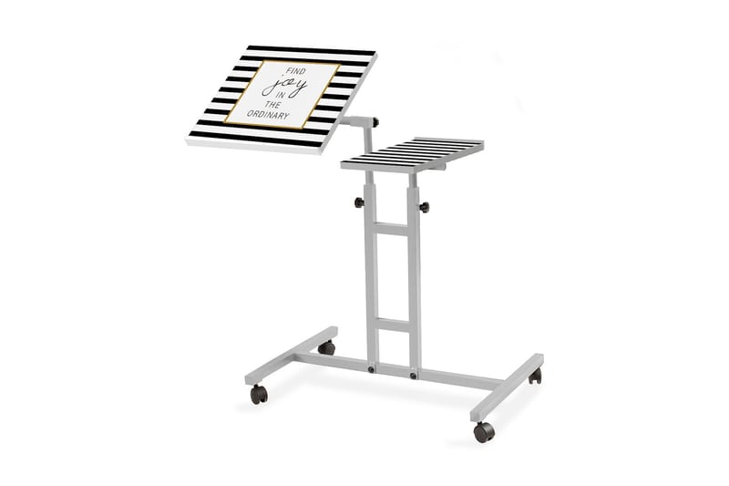 Similton Ståskrivebord 67 cm Tekst Striper - Hvit - Møbler - Bord - Kontorbord - Skrivebord - Hev og senkbart skrivebord