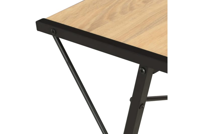 Skrivebord med hylle svart og eik 116x50x93 cm - Svart - Møbler - Bord - Kontorbord - Skrivebord