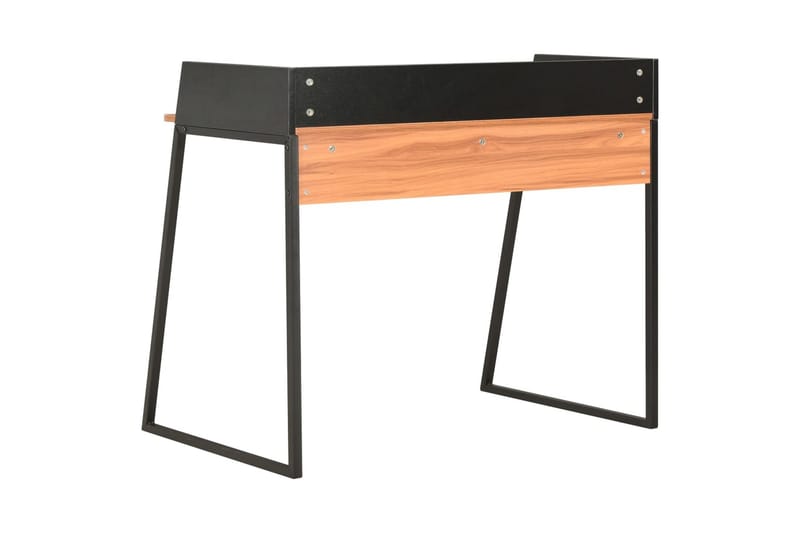 Skrivebord svart og brun 90x60x88 cm - Svart - Møbler - Bord - Kontorbord - Skrivebord