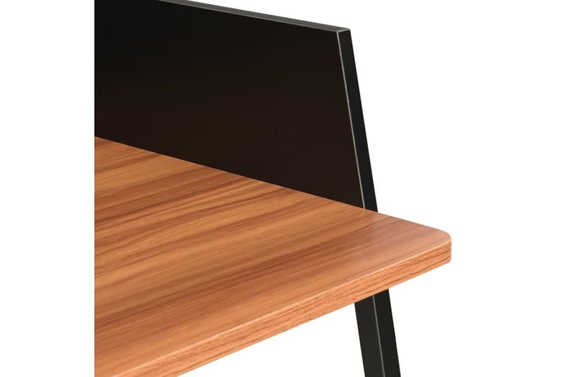 Skrivebord svart og brun 90x60x88 cm - Svart - Møbler - Bord - Kontorbord - Skrivebord