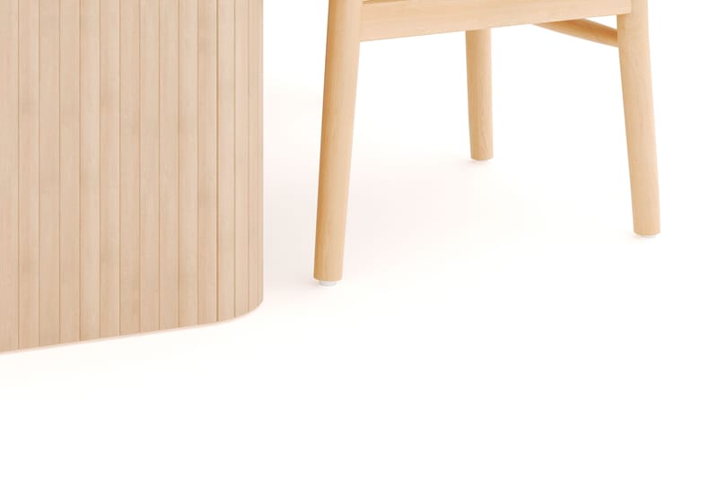 Kopparbo Spisegruppe 160-220 cm Forlengbar med 4 Dastoori Spisestoler - Whitewash - Møbler - Bord - Spisegrupper