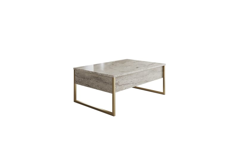 Luxe Sofabord 90 cm - Beige/Gull - Møbler - Bord - Sofabord