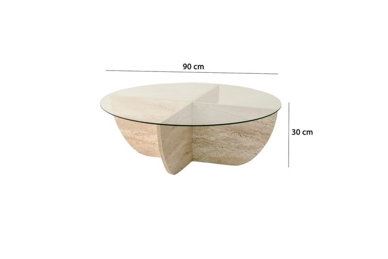 Makhan Sofabord 90 cm - Beige - Møbler - Bord - Sofabord