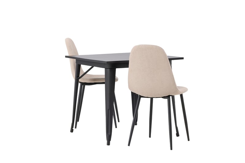 Ochovi Spisegruppe 80 cm Rektangulær med 2 Bennie Stoler - Beige - Møbler - Bord - Spisegrupper