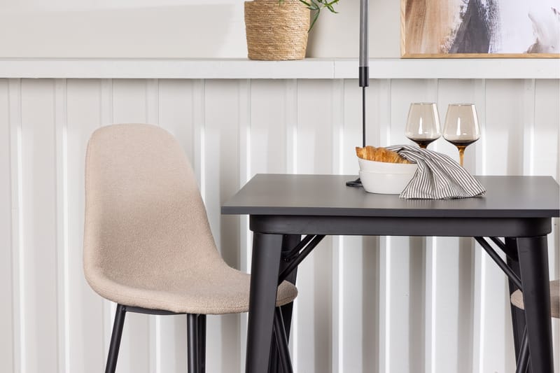 Ochovi Spisegruppe 80 cm Rektangulær med 2 Bennie Stoler - Beige - Møbler - Bord - Spisegrupper