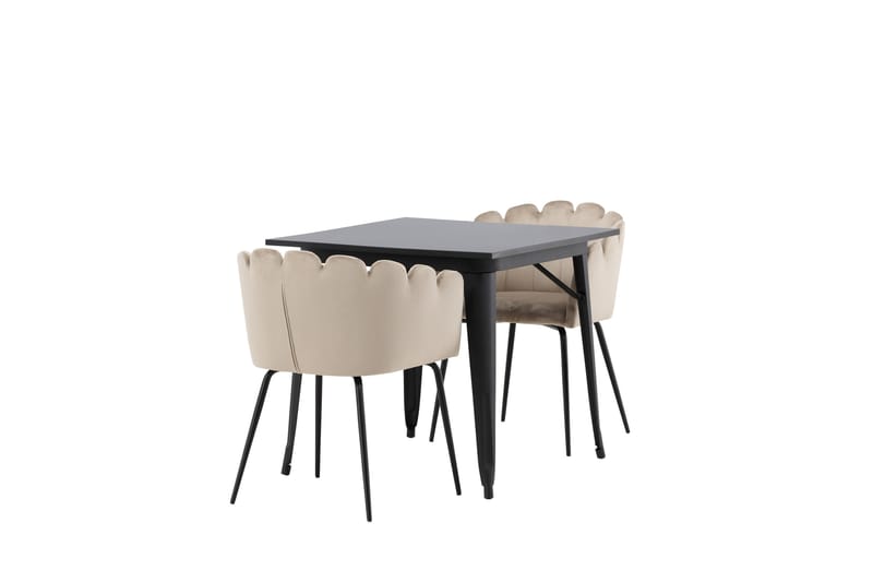 Ochovi Spisegruppe 80 cm Rektangulær med 2 Limhamn Stoler - Beige - Møbler - Bord - Spisegrupper