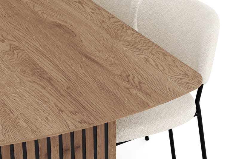 Richeto Spisegruppe 240 cm med 6 Gemmiano Spisestoler - Naturlig finish - Møbler - Bord - Spisegrupper