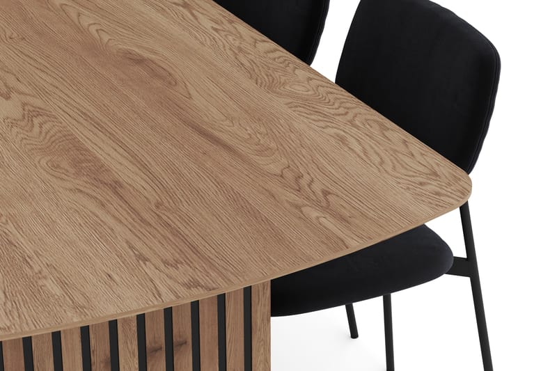 Richeto Spisegruppe Utendørs 240 cm med 6 Lowe Spisestoler - Naturlig finish - Møbler - Bord - Spisegrupper