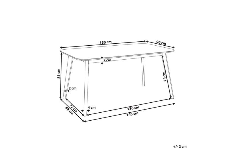 Rosetown Spisebord 90x150 cm - Mørkebrun - Møbler - Bord - Spisebord & kjøkkenbord