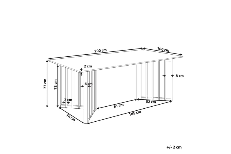 Rouyn Spisebord 100x200 cm - Lysebrun - Møbler - Bord - Spisebord & kjøkkenbord