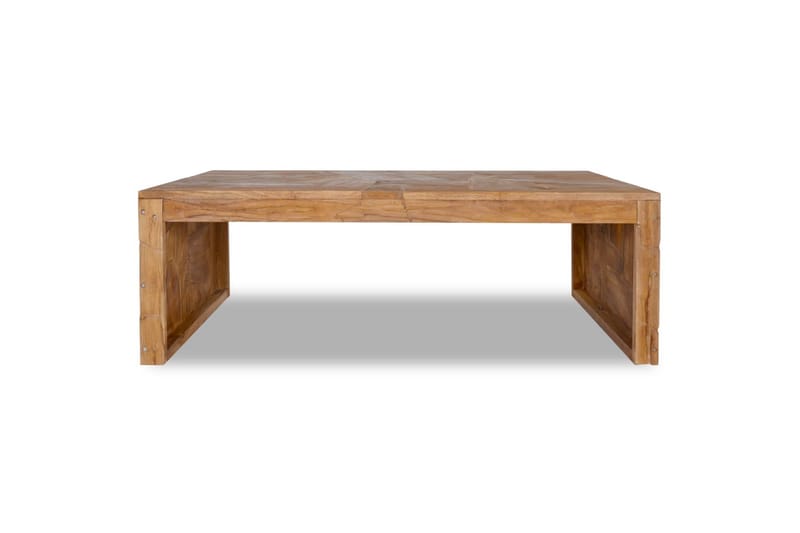 Salongbord heltre teak erosjon-design 110x60x38 cm - Brun - Møbler - Bord - Sofabord