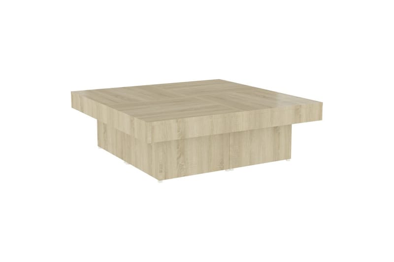 Salongbord sonoma eik 90x90x28 cm sponplate - Brun - Møbler - Bord - Sofabord