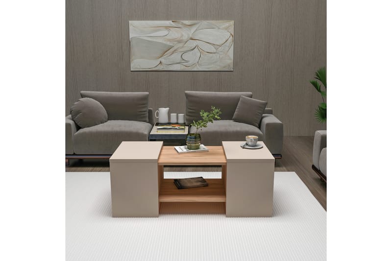 Sarte Sofabord 100x37 cm - Beige/Lys Brun/Tre - Møbler - Bord - Sofabord