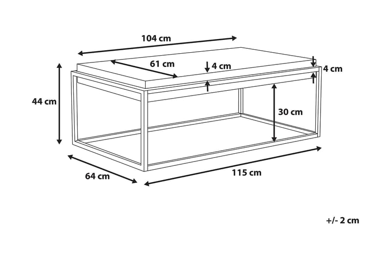 Altos Sofabord 64 cm - Grå - Sofabord