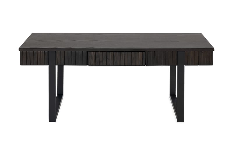Anchirage Sofabord 60 cm - Mørkebrun/Mattsvart - Sofabord - Sammenleggbart bord - Speilbord - Sofabord med oppbevaring - Sofabord med hjul - Hev og senkbart sofabord