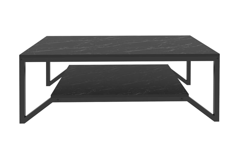 Andifli Sofabord 60x45,8x120 cm - Svart - Sofabord - Sammenleggbart bord - Sofabord med oppbevaring - Sofabord med hjul - Hev og senkbart sofabord