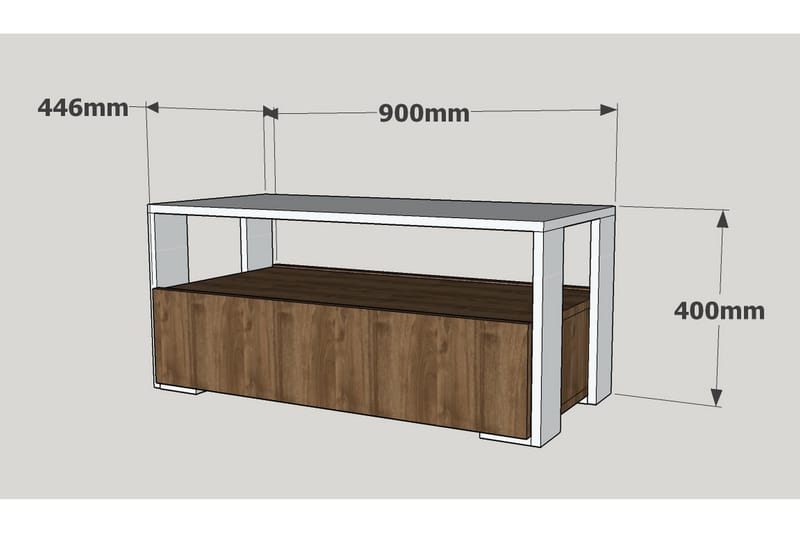 Balina Sofabord 90 cm - Hvit - Møbler - Bord - Sofabord