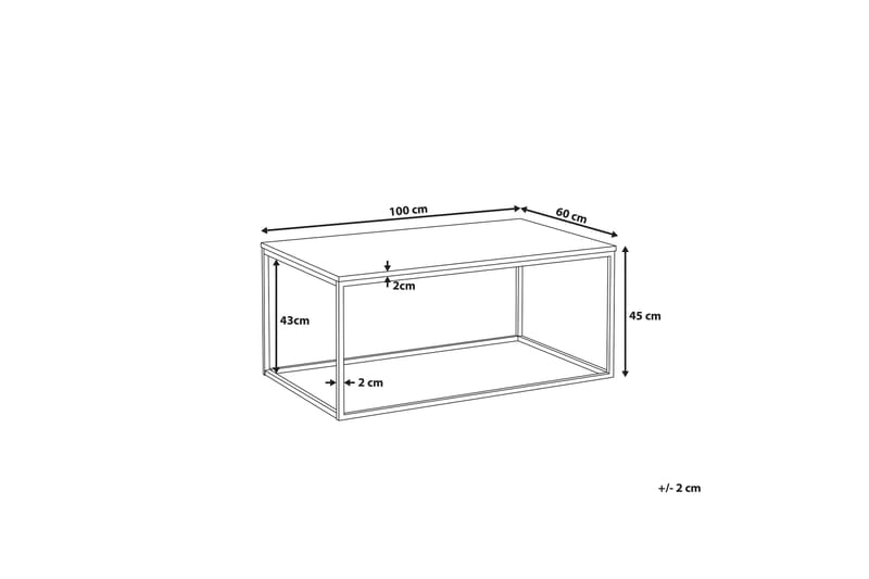 Barreras Sofabord 100 cm Marmormønster - Svart - Møbler - Bord - Sofabord