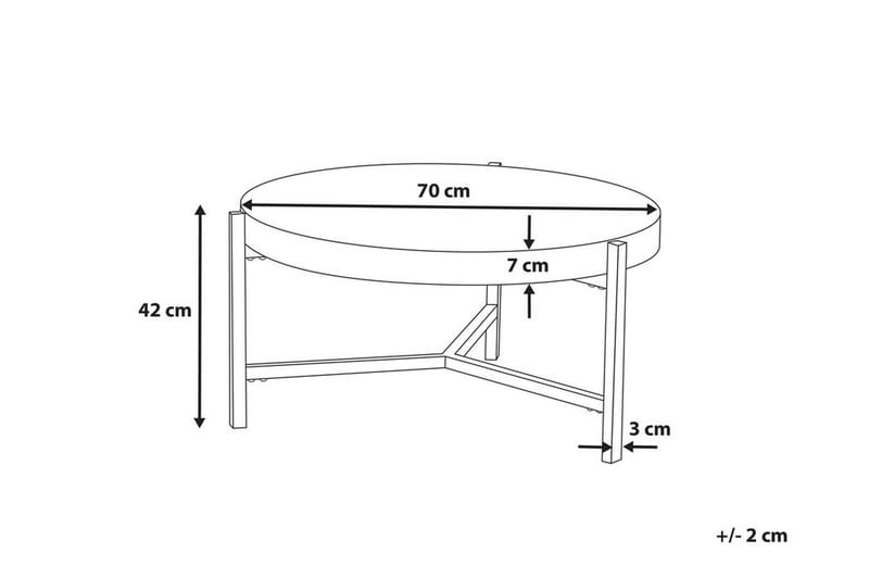 Bonita Sofabord 75 cm - Grå - Møbler - Bord - Sofabord