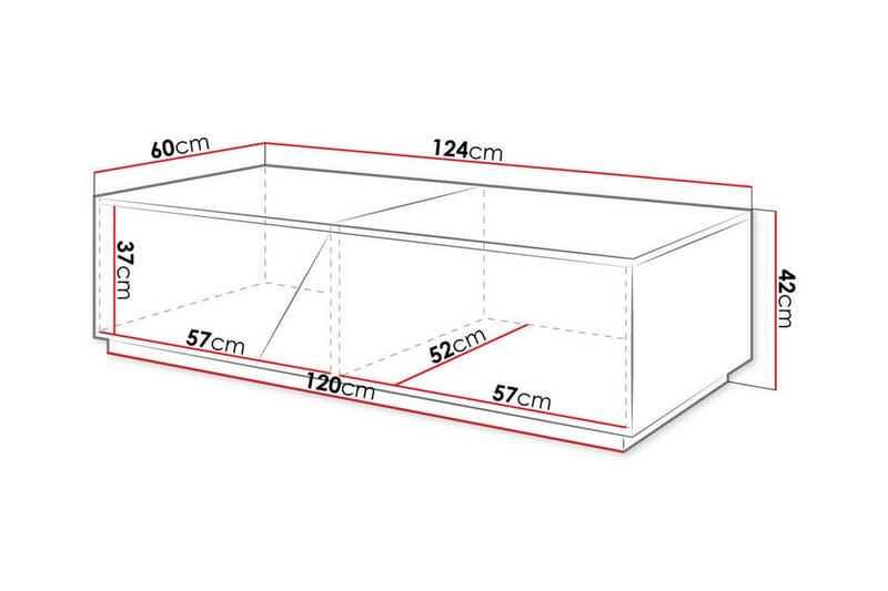 Carbost Soffbord 60 cm - Antrasitt - Møbler - Bord - Sofabord