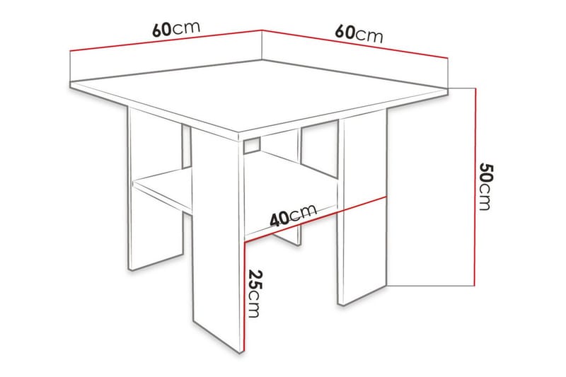 Carnew Sofabord 60 cm - Svart - Møbler - Bord - Sofabord