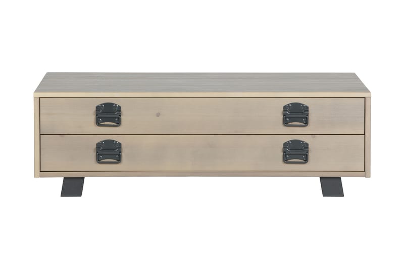 Factory Sofabord 110 cm med Oppbevaringsskuff - Beige/Grå - Møbler - Bord - Sofabord